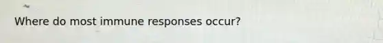 Where do most immune responses occur?