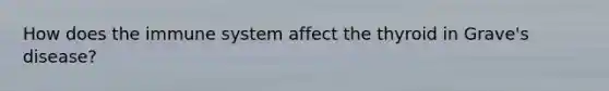 How does the immune system affect the thyroid in Grave's disease?