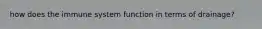 how does the immune system function in terms of drainage?