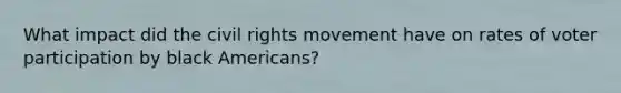 What impact did the civil rights movement have on rates of voter participation by black Americans?