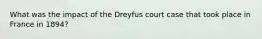 What was the impact of the Dreyfus court case that took place in France in 1894?