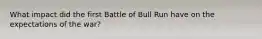 What impact did the first Battle of Bull Run have on the expectations of the war?