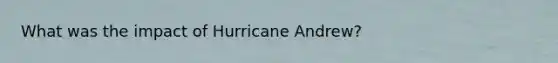 What was the impact of Hurricane Andrew?