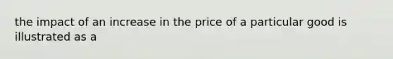 the impact of an increase in the price of a particular good is illustrated as a