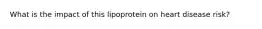 What is the impact of this lipoprotein on heart disease risk?