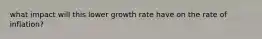 what impact will this lower growth rate have on the rate of inflation?