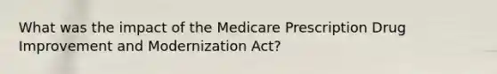 What was the impact of the Medicare Prescription Drug Improvement and Modernization Act?