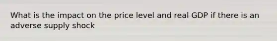 What is the impact on the price level and real GDP if there is an adverse supply shock