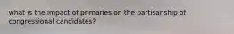 what is the impact of primaries on the partisanship of congressional candidates?