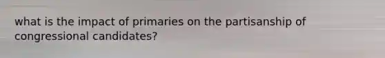 what is the impact of primaries on the partisanship of congressional candidates?