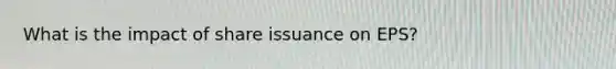 What is the impact of share issuance on EPS?