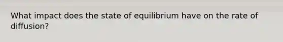 What impact does the state of equilibrium have on the rate of diffusion?