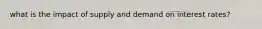 what is the impact of supply and demand on interest rates?