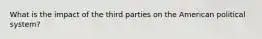 What is the impact of the third parties on the American political system?