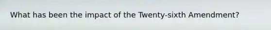 What has been the impact of the Twenty-sixth Amendment?