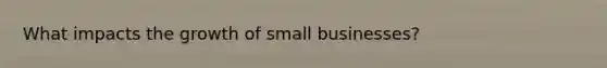 What impacts the growth of small businesses?