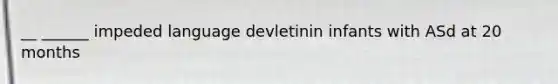 __ ______ impeded language devletinin infants with ASd at 20 months