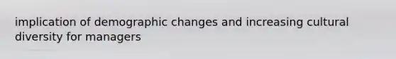 implication of demographic changes and increasing cultural diversity for managers