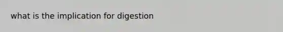 what is the implication for digestion