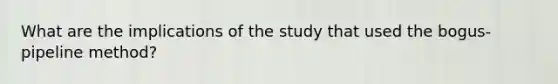 What are the implications of the study that used the bogus-pipeline method?