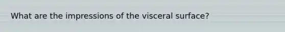 What are the impressions of the visceral surface?