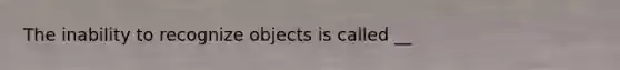 The inability to recognize objects is called __