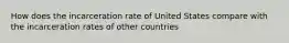 How does the incarceration rate of United States compare with the incarceration rates of other countries