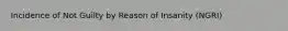 Incidence of Not Guilty by Reason of Insanity (NGRI)