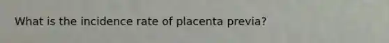 What is the incidence rate of placenta previa?