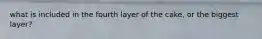 what is included in the fourth layer of the cake, or the biggest layer?