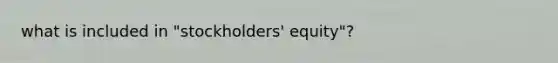 what is included in "stockholders' equity"?