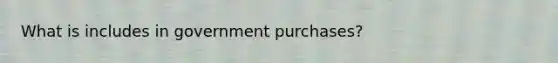 What is includes in government purchases?