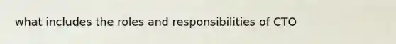 what includes the roles and responsibilities of CTO