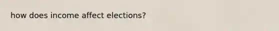how does income affect elections?