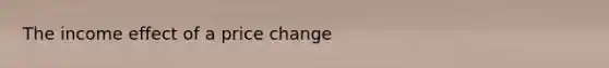 The income effect of a price​ change