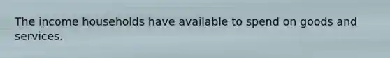 The income households have available to spend on goods and services.