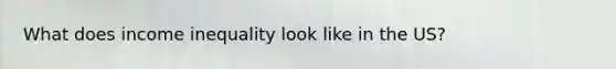 What does income inequality look like in the US?