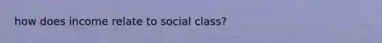 how does income relate to social class?