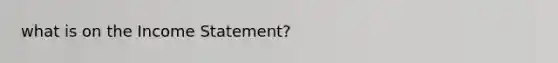 what is on the Income Statement?