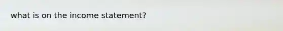 what is on the income statement?