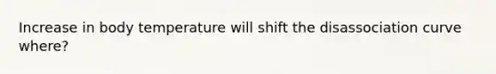 Increase in body temperature will shift the disassociation curve where?