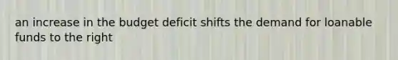 an increase in the budget deficit shifts the demand for loanable funds to the right
