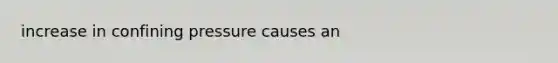 increase in confining pressure causes an
