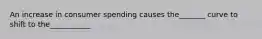 An increase in consumer spending causes the_______ curve to shift to the___________