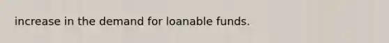 increase in the demand for loanable funds.