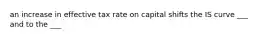 an increase in effective tax rate on capital shifts the IS curve ___ and to the ___