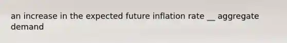 an increase in the expected future inflation rate __ aggregate demand