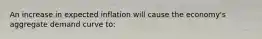 An increase in expected inflation will cause the economy's aggregate demand curve to: