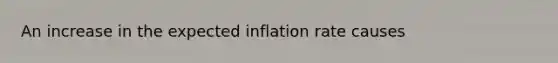 An increase in the expected inflation rate causes