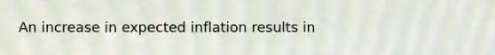 An increase in expected inflation results in